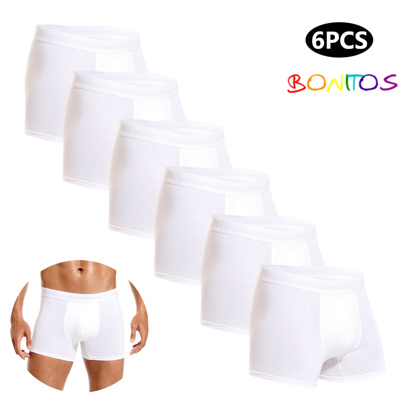 Boxer Brief Pack Cotton - 6 Stuks Witte Mannen Slipje Katoenen