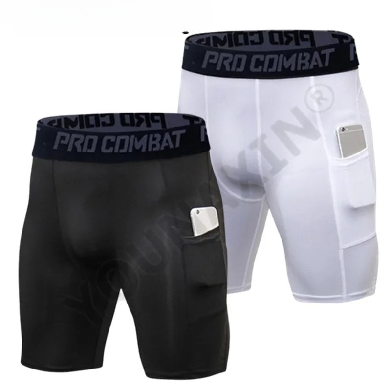 Compression Shorts Athletes - Herenshorts met zakken, compressie leggings voor