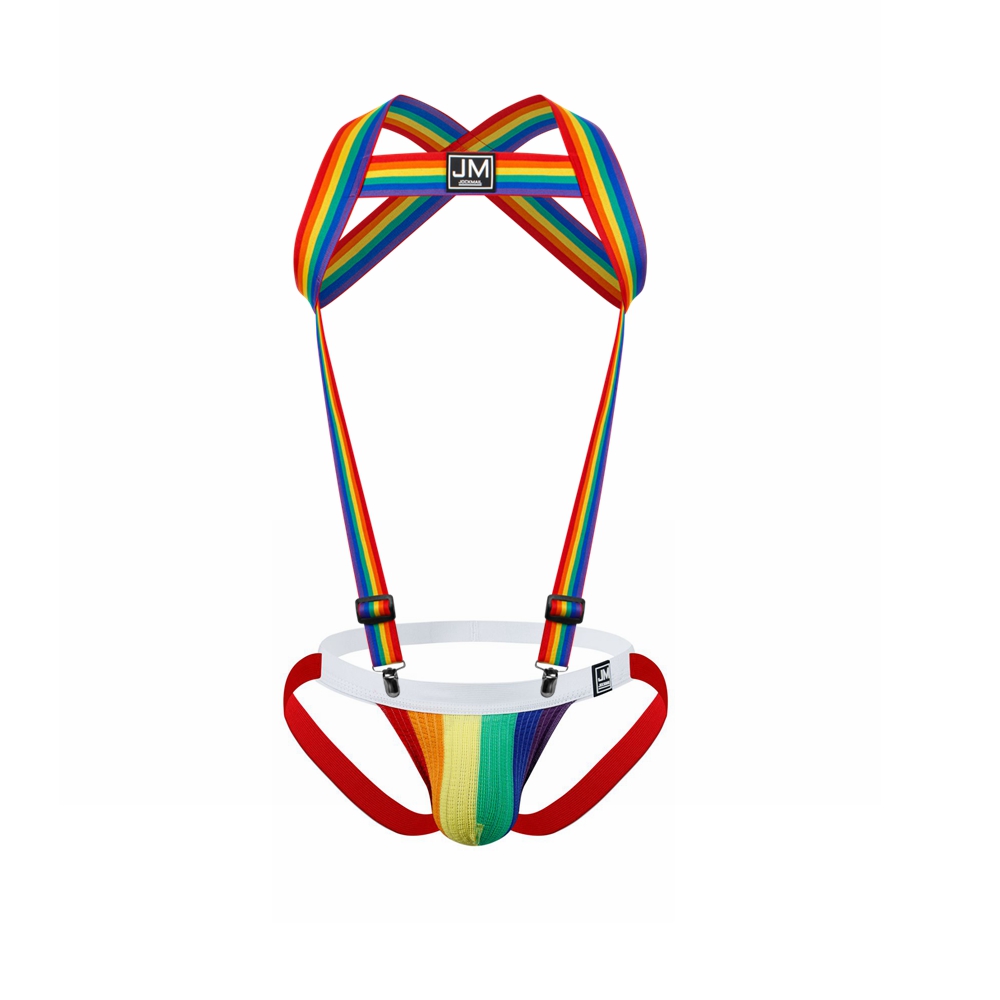 Jockstrap Athletic - Regenboog harnas Verstelbare elastische band Afneembaar