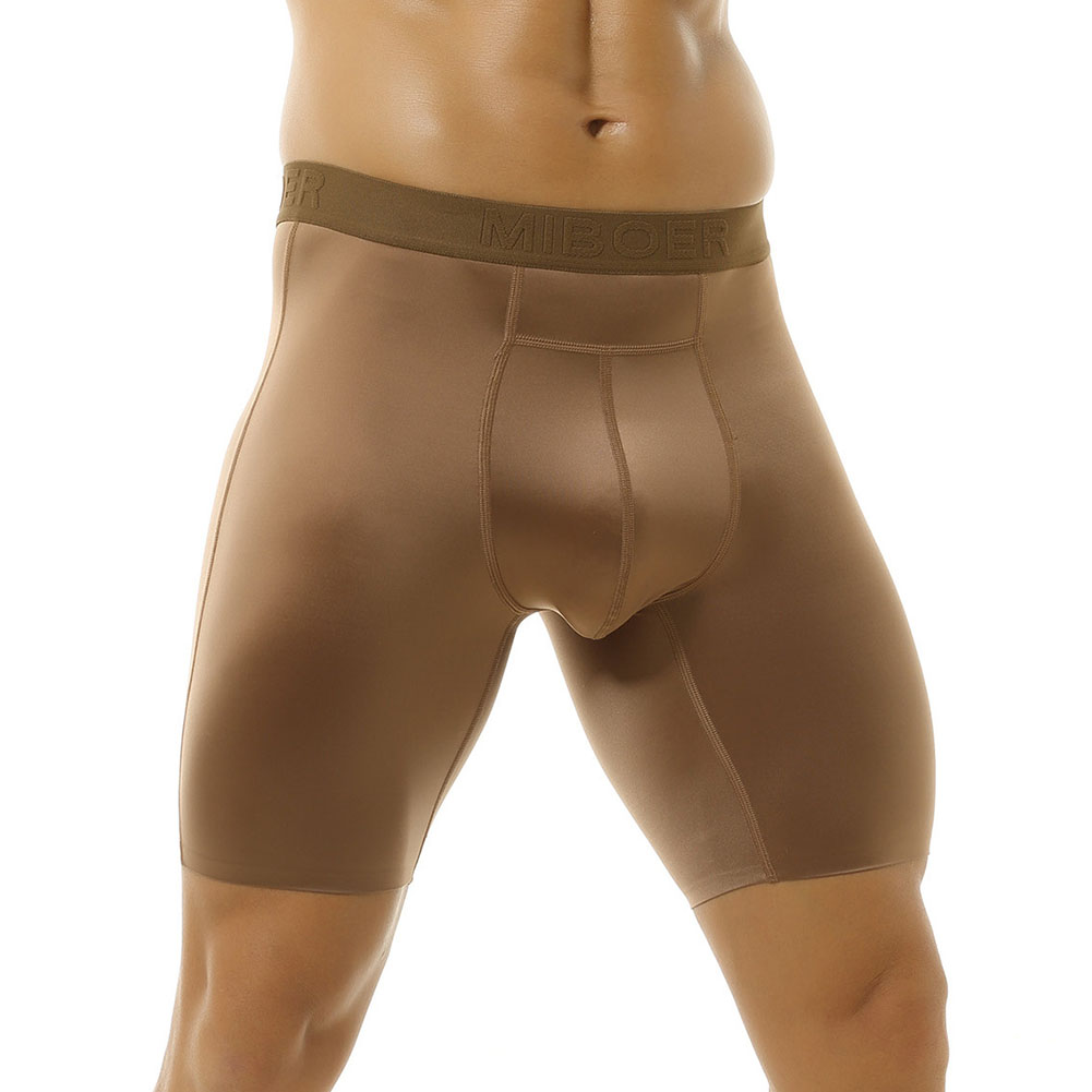 Heren Ice Silk Glanzende Lange - Long Leg Trunk Men recensie en prijs